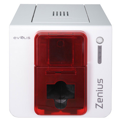 Evolis Zenius Expert ID Card Printer Single-Sided with Contactless Encoding - Fire Red
