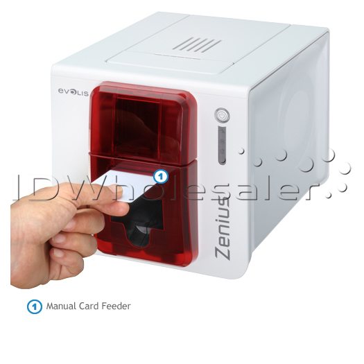 Evolis Zenius Expert ID Card Printer Single-Sided with Contactless Encoding - Fire Red