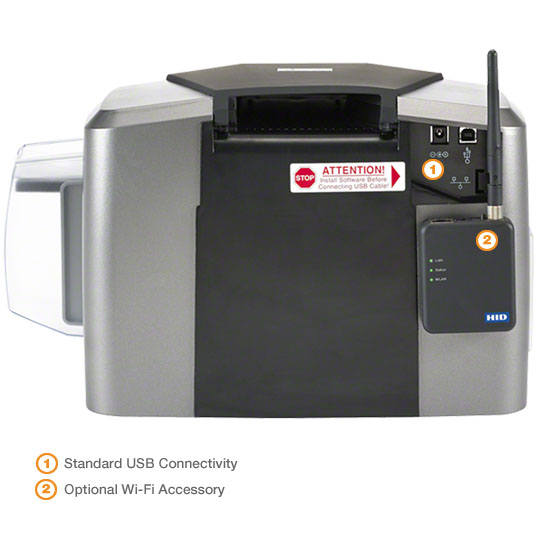 Fargo DTC1250e ID Card Printer with Magnetic Stripe Encoding - Single-Side