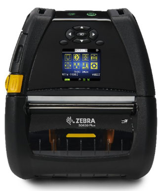 Zebra ZQ630 Plus Mobile Direct Thermal printers; 4 inch print width;  English fonts,Dual 802.11AC / BT4.x, Linered platen, 0.75 core,  Belt clip