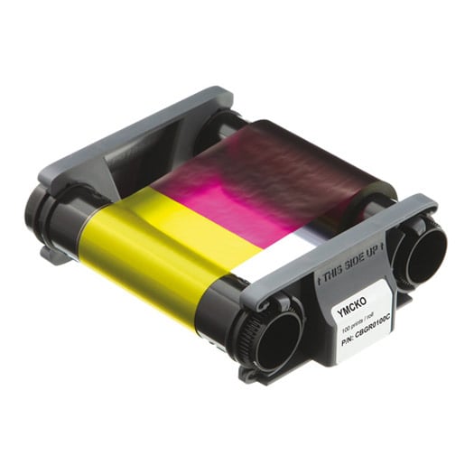 Evolis Badgy CBGR0100C Color Ribbon - YMCKO - 100 prints
