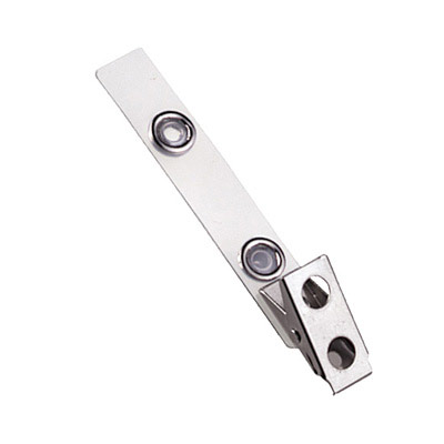 2.75'' Clear Mylar 2-Hole Badge Clip 