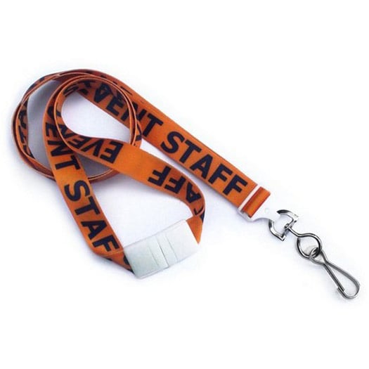 5/8'' Flat UltraWeave ''Event Staff'' Lanyard w/ Safety Breakaway & Swivel Hook 