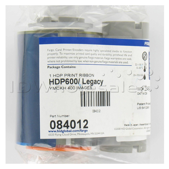 Fargo 84012 Color Ribbon - YMCKH - 400 prints