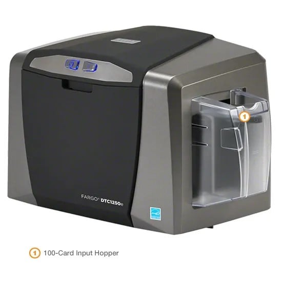 Fargo DTC1250e ID Card Printer with Ethernet - Single-Sided