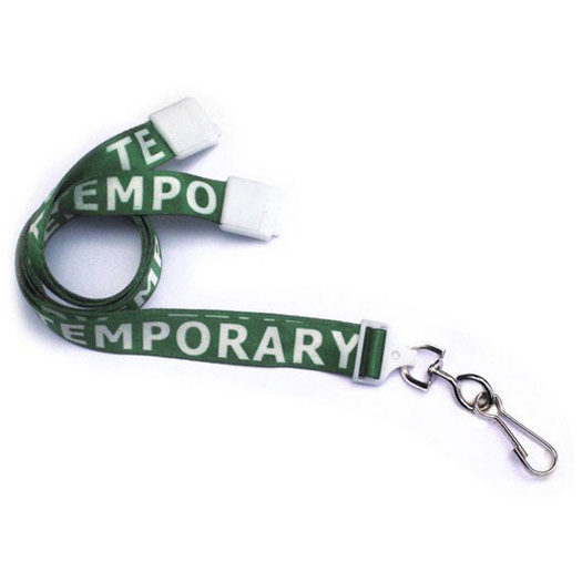 5/8'' Flat UltraWeave ''Temporary'' Lanyard w/ Safety Breakaway & Swivel Hook  