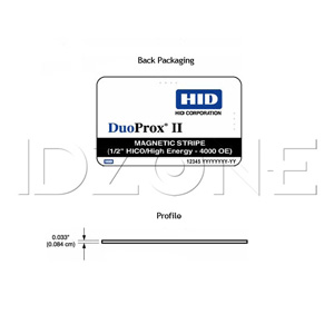 HID 1536 DuoProx II PVC-PET Cards with Mag Stripe - Programmed