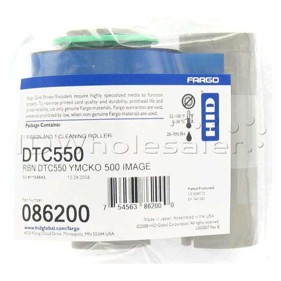 Fargo 86200 YMCKO Color Ribbon
