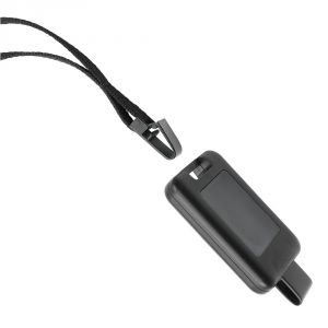 3/8'' Black SlimReel System Lanyard & Badge Reel Combination 