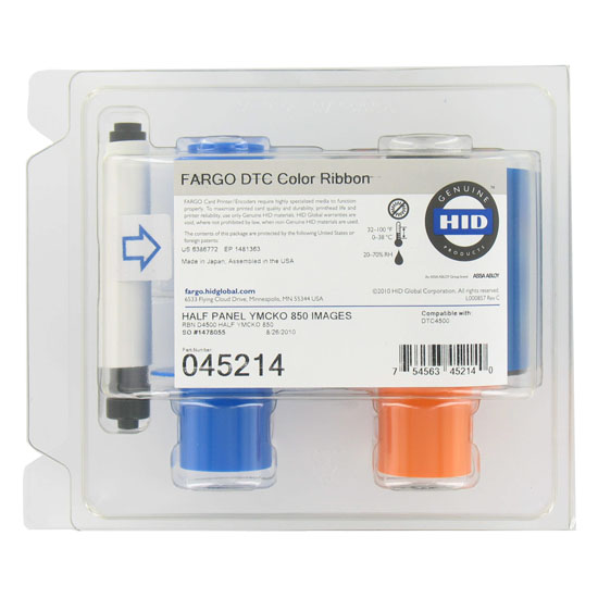 Fargo Half Panel YMCKO Color Ribbon - 45214