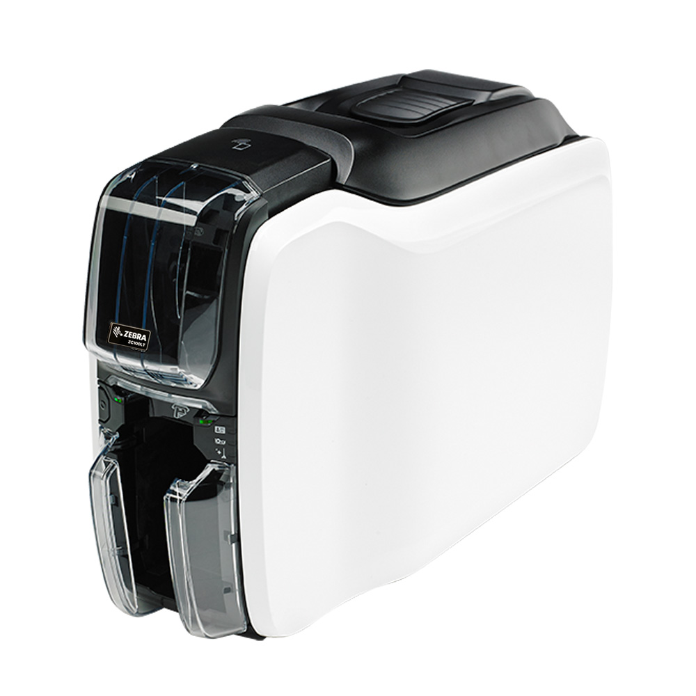 Zebra ZC100 LT Series Single-Sided Card Printer Bundle