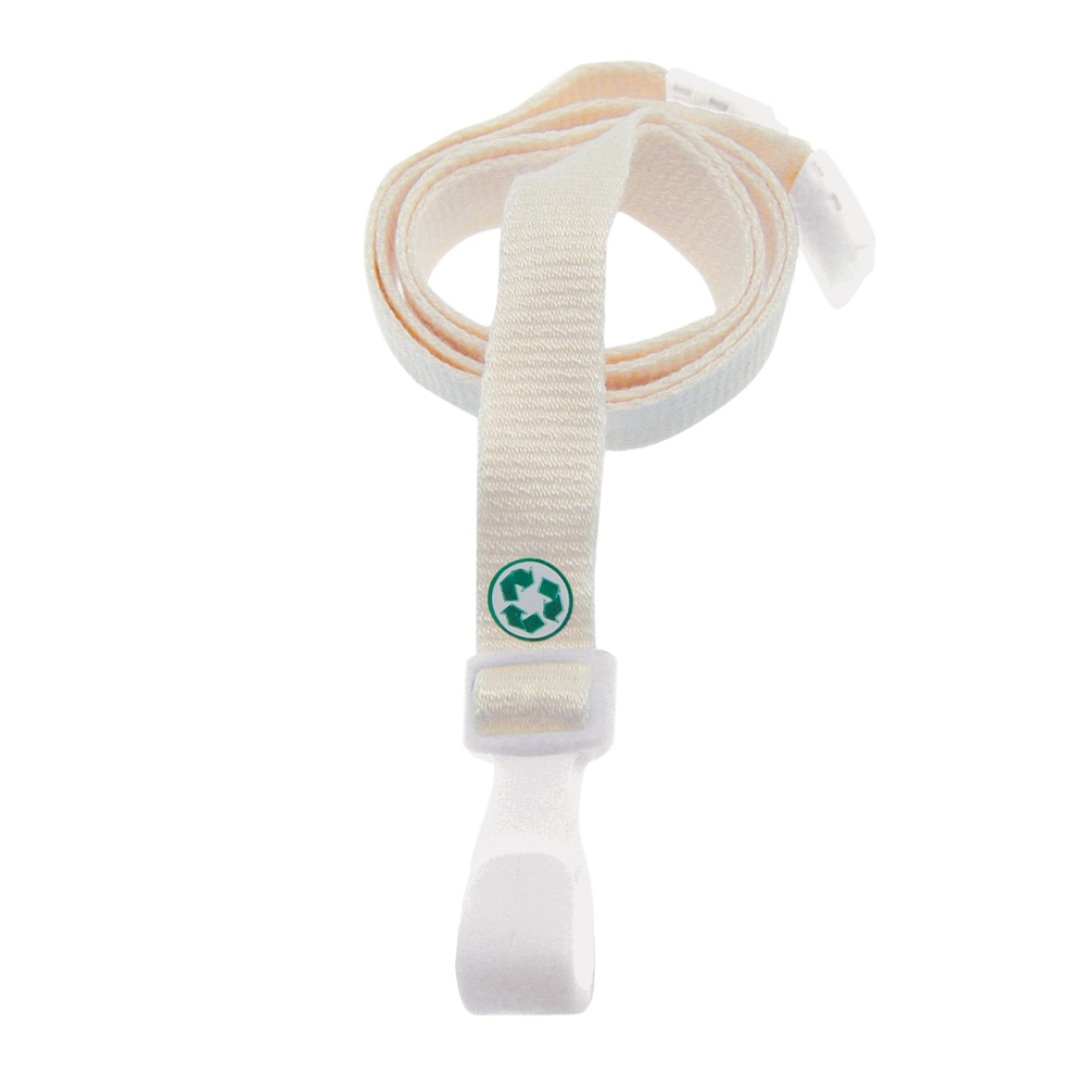 3/8'' Natural Earth-Friendly Bamboo Lanyard with Safety Breakaway & Wide No-Twist Hook 