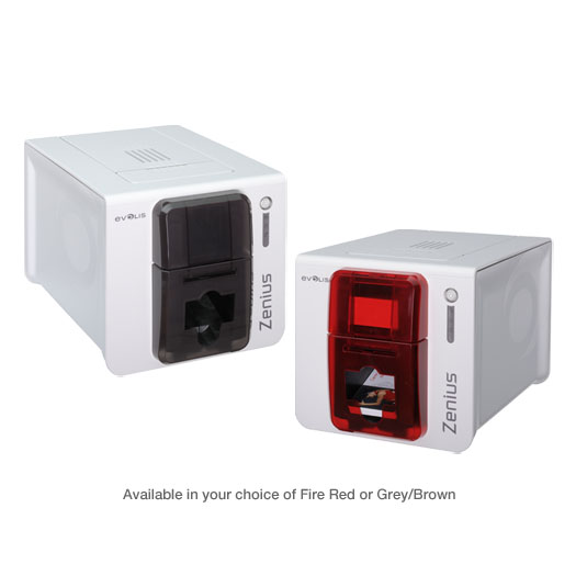 Evolis Zenius Expert ID Card Printer Single-Sided with Contactless Encoding - Fire Red