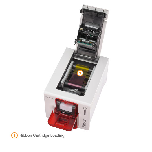Evolis Zenius Expert ID Card Printer Single-Sided - Fire Red